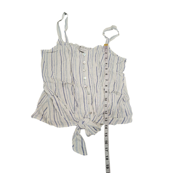 Anthropologie The Good Jane Striped Tank Top, Size S Blue/Cream - Picture 9 of 10